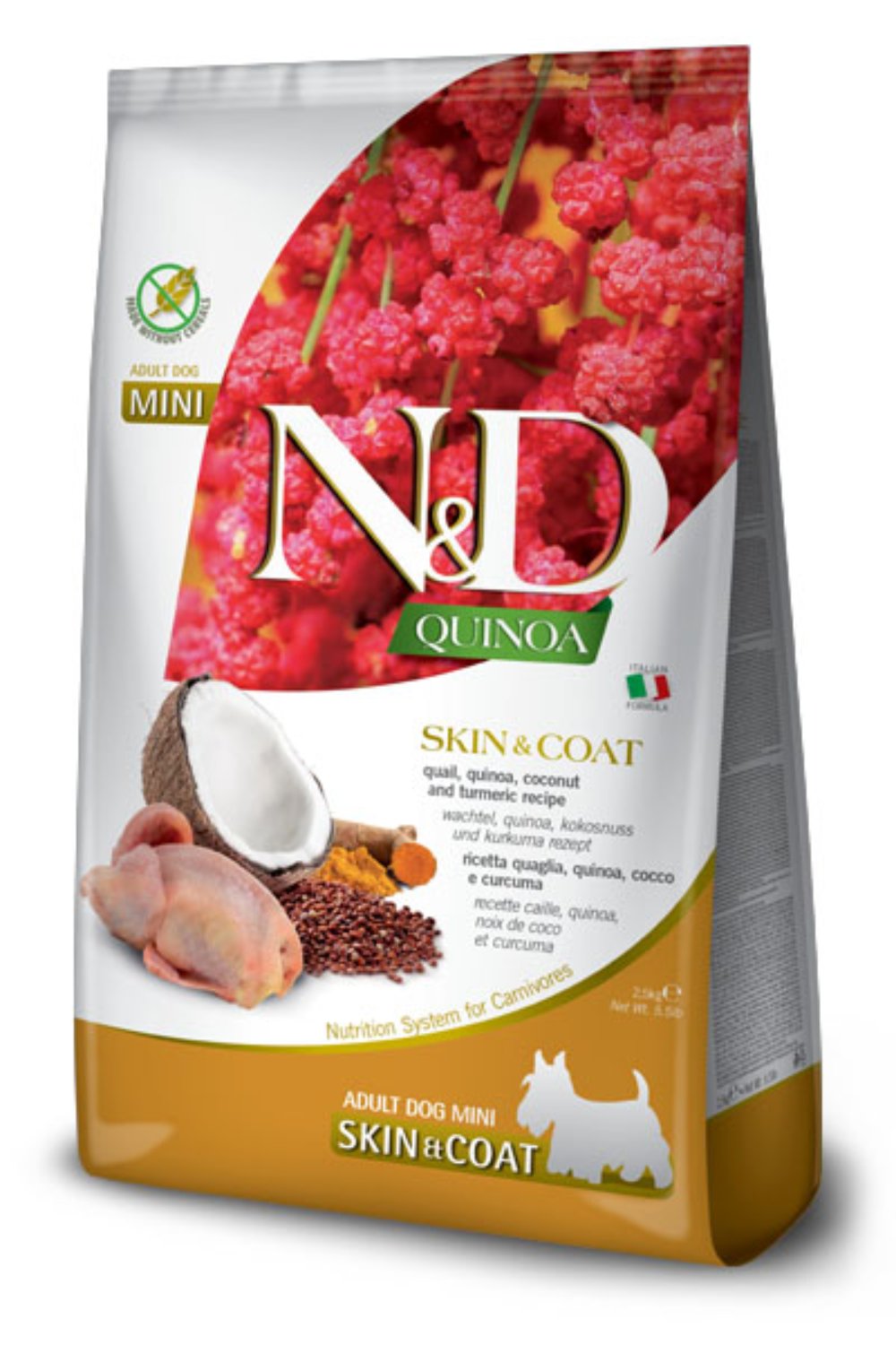 D.N&D Quinoa Skin&Coat Quail&Coconut Mini 2,5kg