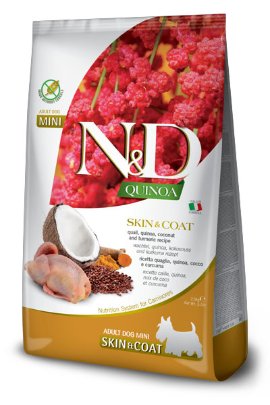 D.N&D Quinoa Skin&Coat Quail&Coconut Mini 2,5kg