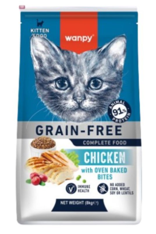 Wanpy Grain Free hrana za macice, piletina 8 kg