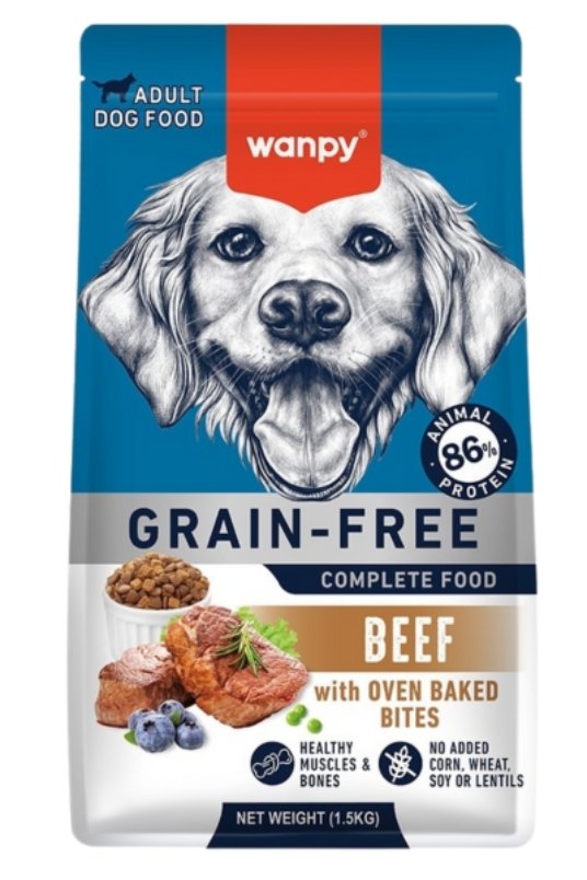 Wanpy Grain Free hrana za pse, govedina 1,5 kg