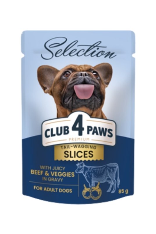 C4P sos za pse komadici govedine i povrce Mini 85g