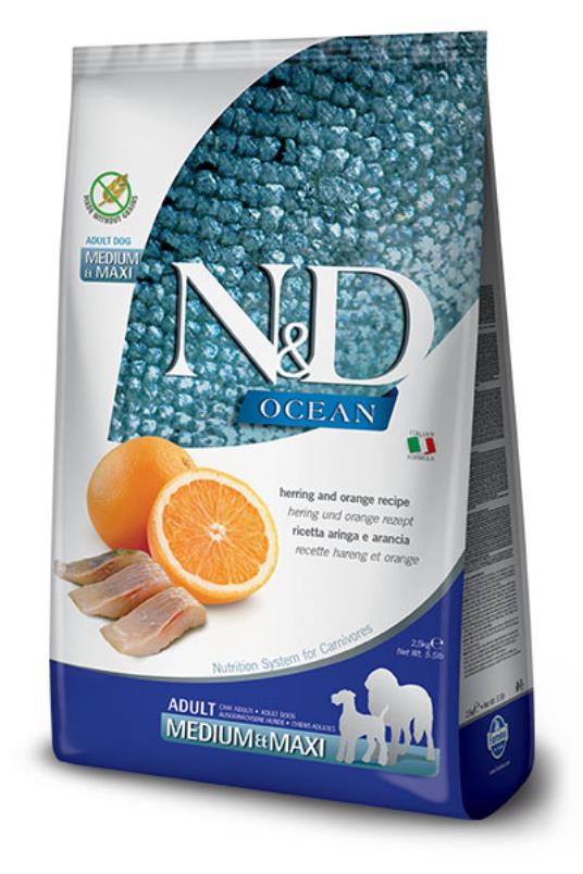 N&D Ocean Herring&Orange Medium&Maxi 12kg