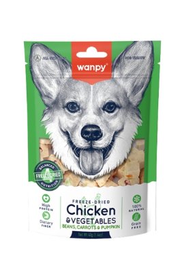 Wanpy Freeze Dried poslastica za pse, liofilizovana piletina i voce 40 g