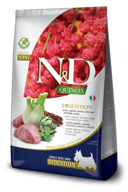N&D Quinoa Digestion Lamb&Fennel Mini 2,5kg