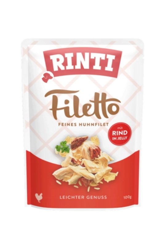 Rinti Filetto piletina i govedina u zeleu, sos za pse 100g