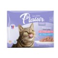 Plaisir Komadici lososa x 2  i komadici pastrmke  x 2 u sosu   sosici za macke 4 x 85 g