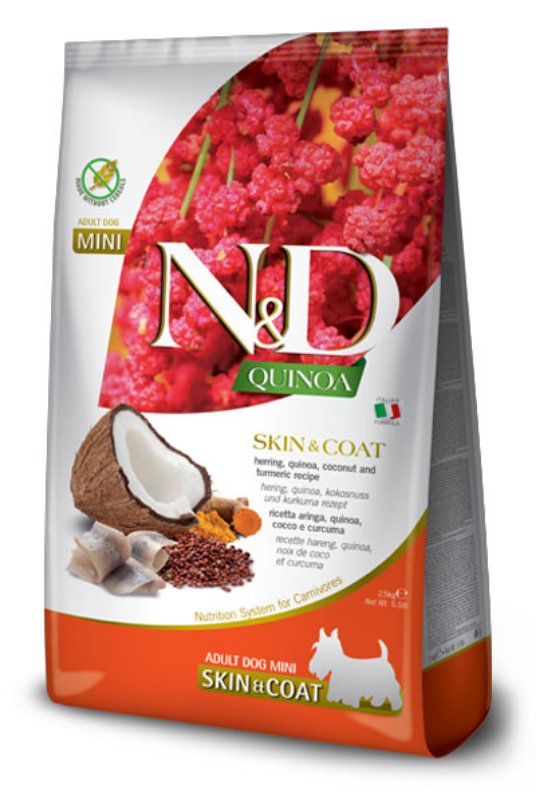 N&D Quinoa Skin&Coat Herring&Coconut Mini 2,5kg
