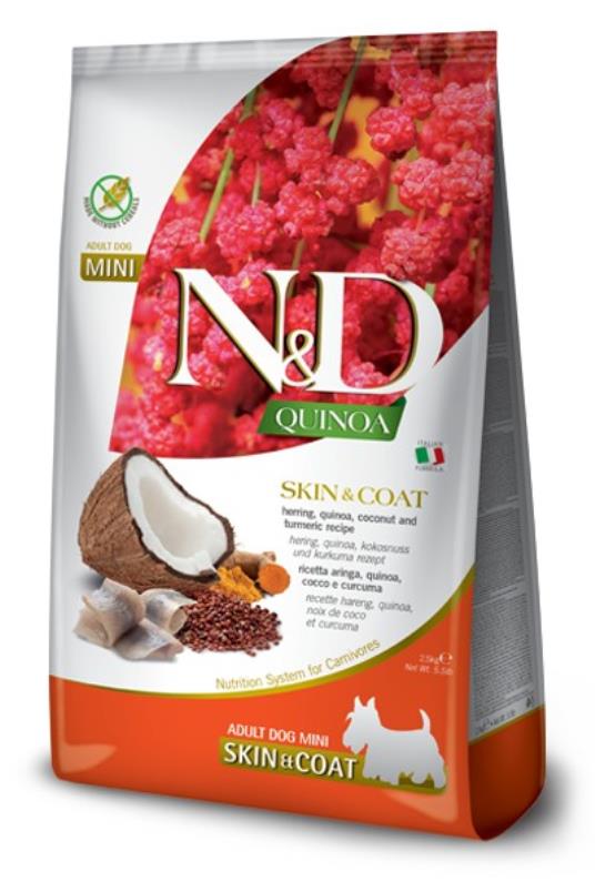 N&D Quinoa Skin&Coat Herring&Coconut Mini 2,5kg