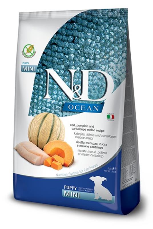 N&D Ocean Puppy Cod,Pumpkin&Cantaloupe Melon Mini 2,5kg