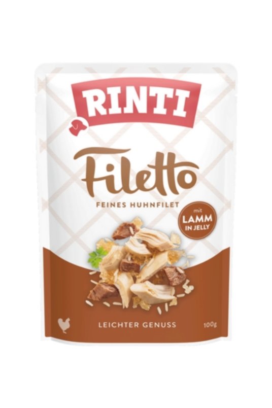 Rinti Filetto piletina i jagnjetina u zeleu, sos za pse 100g