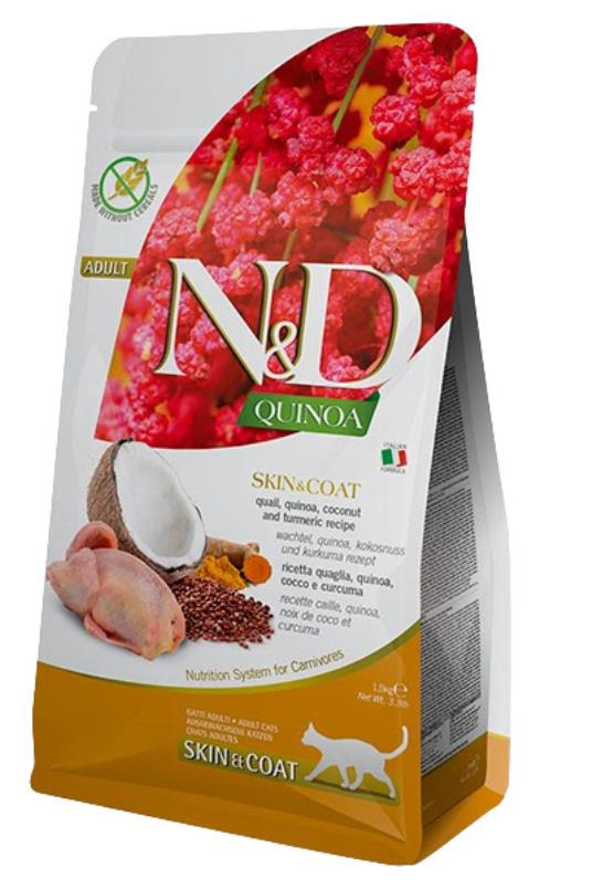 N&D Quinoa Cat Skin&Coat Quail 5kg