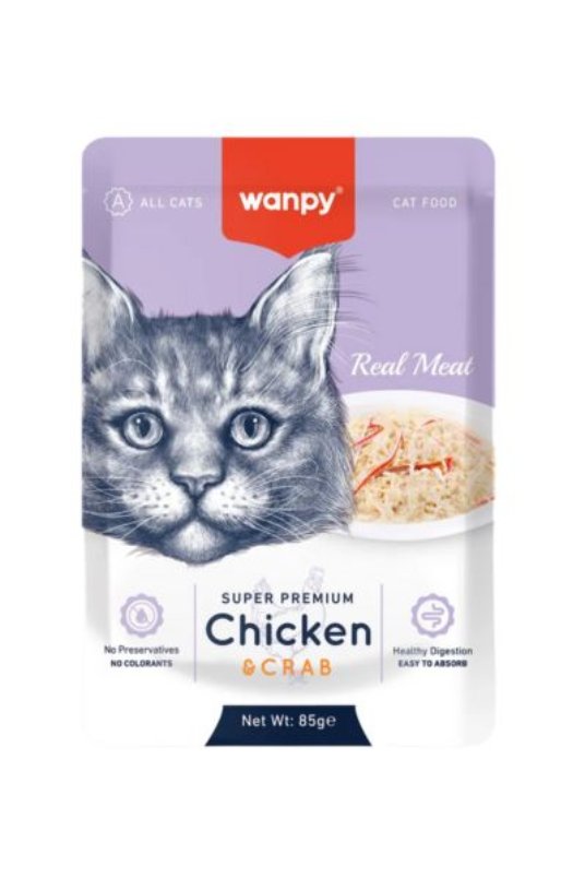 Wanpy sos za macke piletina i kraba 12x85 g