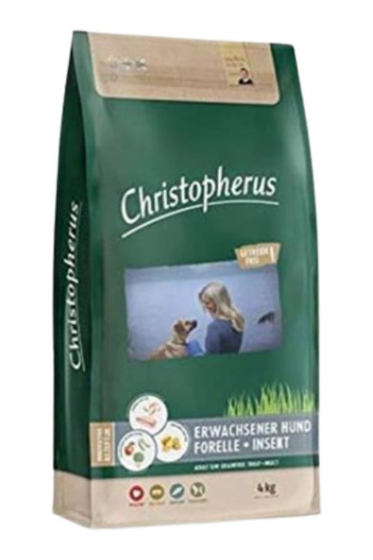 Christopherus Grain free pastrmka & insekti S-M 4 kg