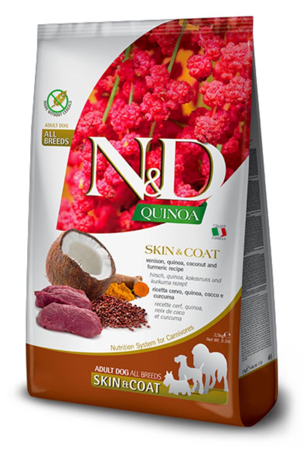 D.N&D Quinoa Skin&Coat Venison&Coconut 2,5kg