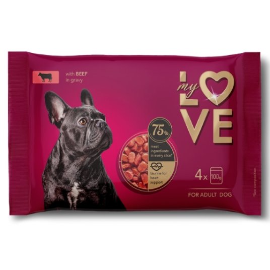 My Love sos za pse govedina 4x100g