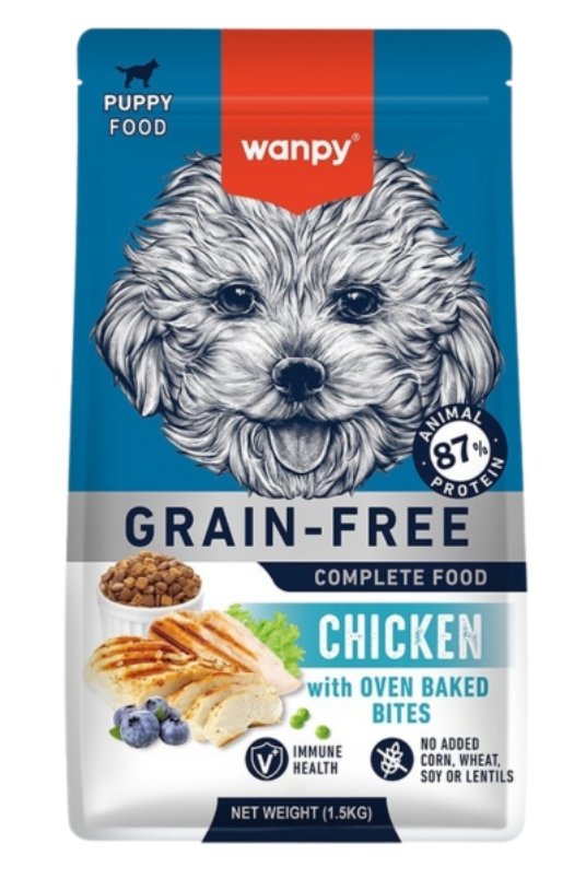 Wanpy Grain Free hrana za stence, piletina 1,5 kg