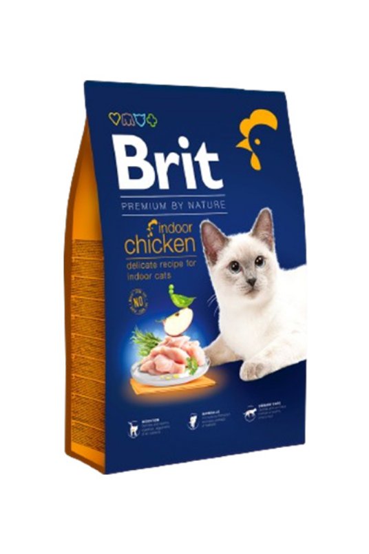 Brit Premium by Nature Cat. Indoor piletina 8 kg