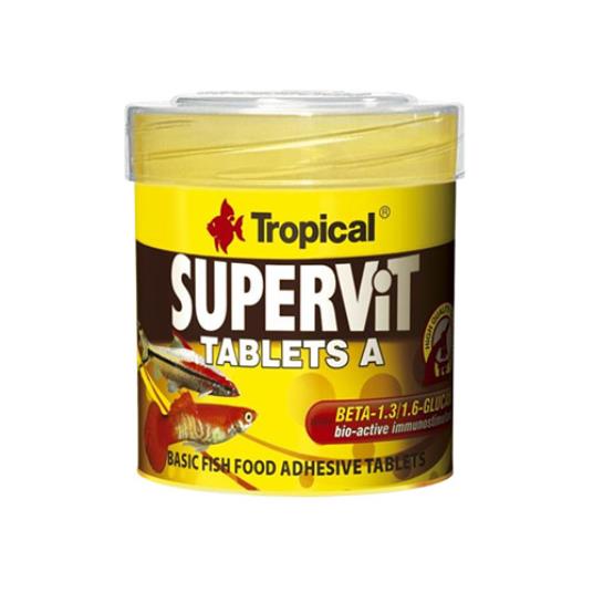 SUPERVIT hrana za sve vrste tropskih riba u obliku tableta  A 50 ml - 36 g oko 80 kom