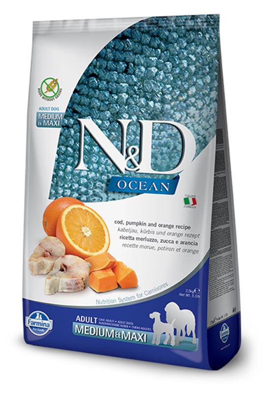 N&D Ocean Codfish&Pumpkin&Orange Medium&Maxi 12kg