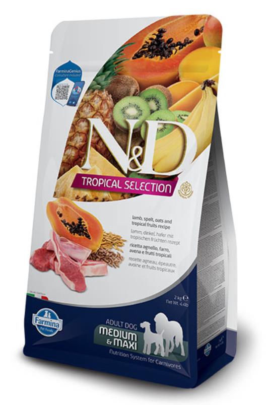 N&D Tropical Lamb Medium&Maxi 2kg