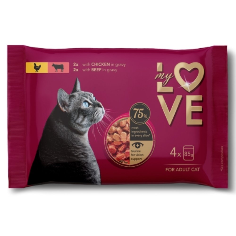 My Love sos za macke piletina I govedina 4x85g
