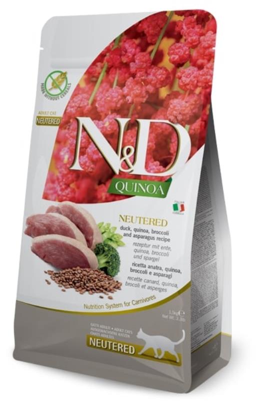 N&D Quinoa Cat Neutered Duck,Brocolli&Asparagus 300g