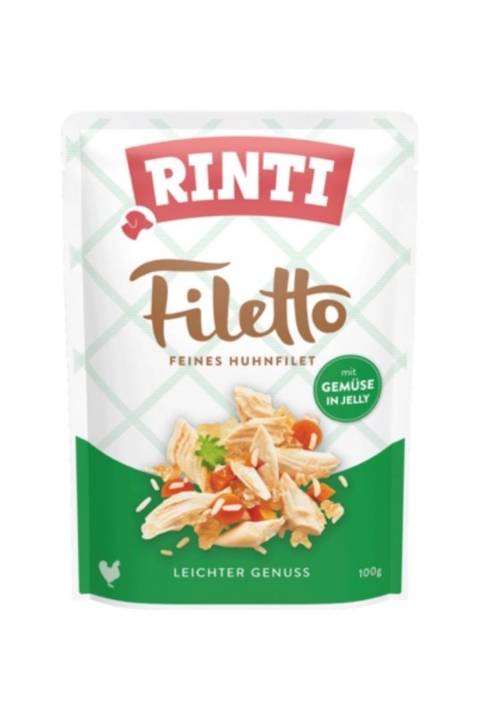 Rinti Filetto piletina i povrce u zeleu, sos za pse 100g
