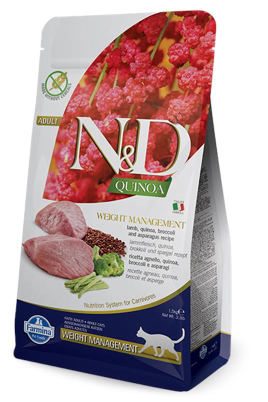N&D Quinoa Cat Weight Manag.Lamb&Artichoke 1,5kg
