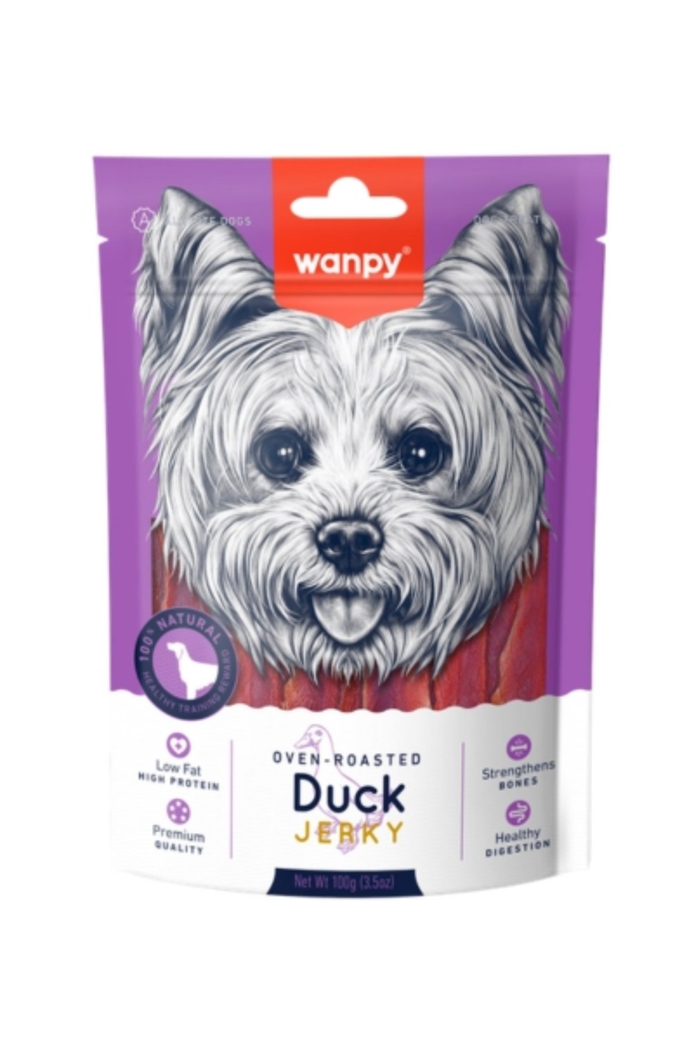 Wanpy Jerky poslastica za pse, pacetina 100 g