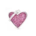 SMALL HEART GLITTER PINK