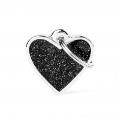 SMALL HEART GLITTER BLACK