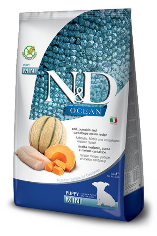 D.N&D Ocean Puppy Cod,Pumpkin&Cantaloupe Melon Mini 7kg