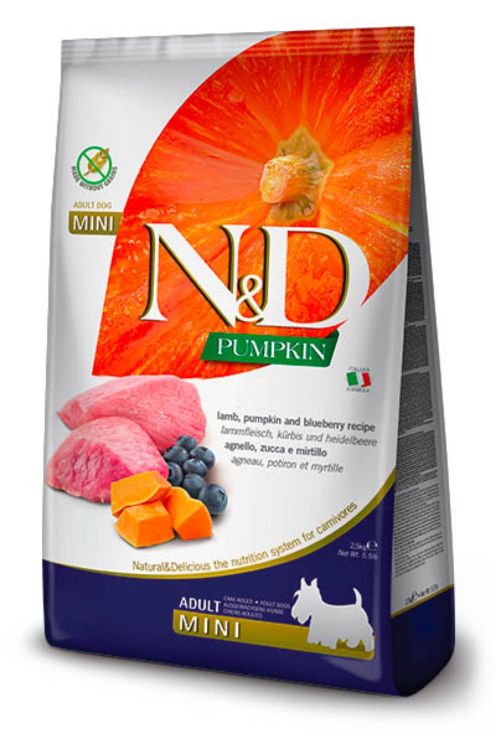 N&D Pumpkin Lamb&Blueberry Mini 