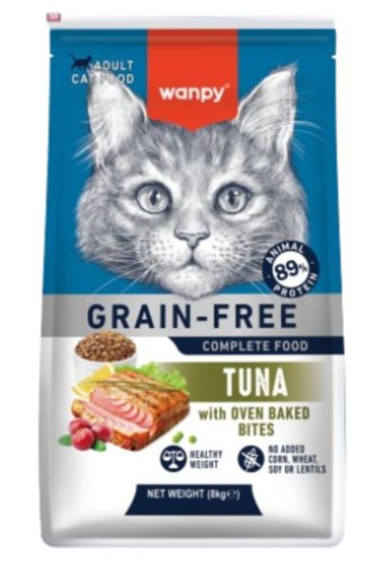 Wanpy Grain Free hrana za macke, tuna 8 kg