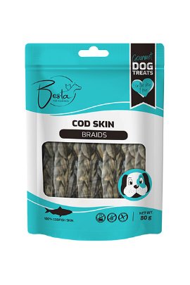 Besta Braids poslastica za pse, koza bakalara 80 g